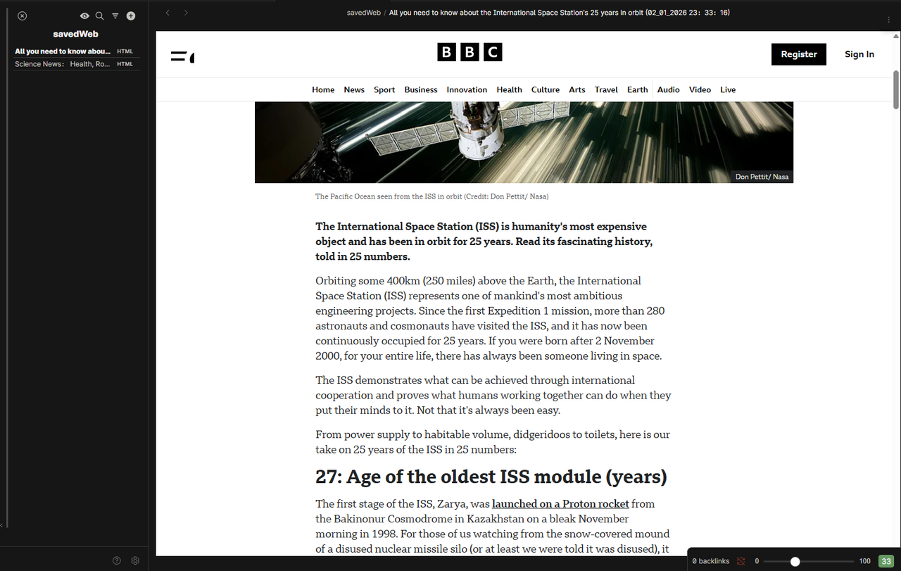 Chrome で開かれた HTML Web ページ