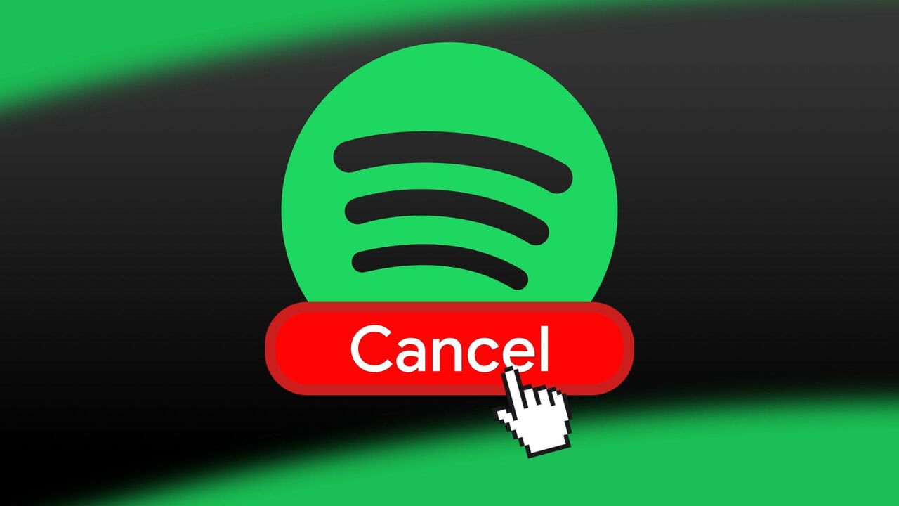 Spotify のロゴとキャンセル ボタン。