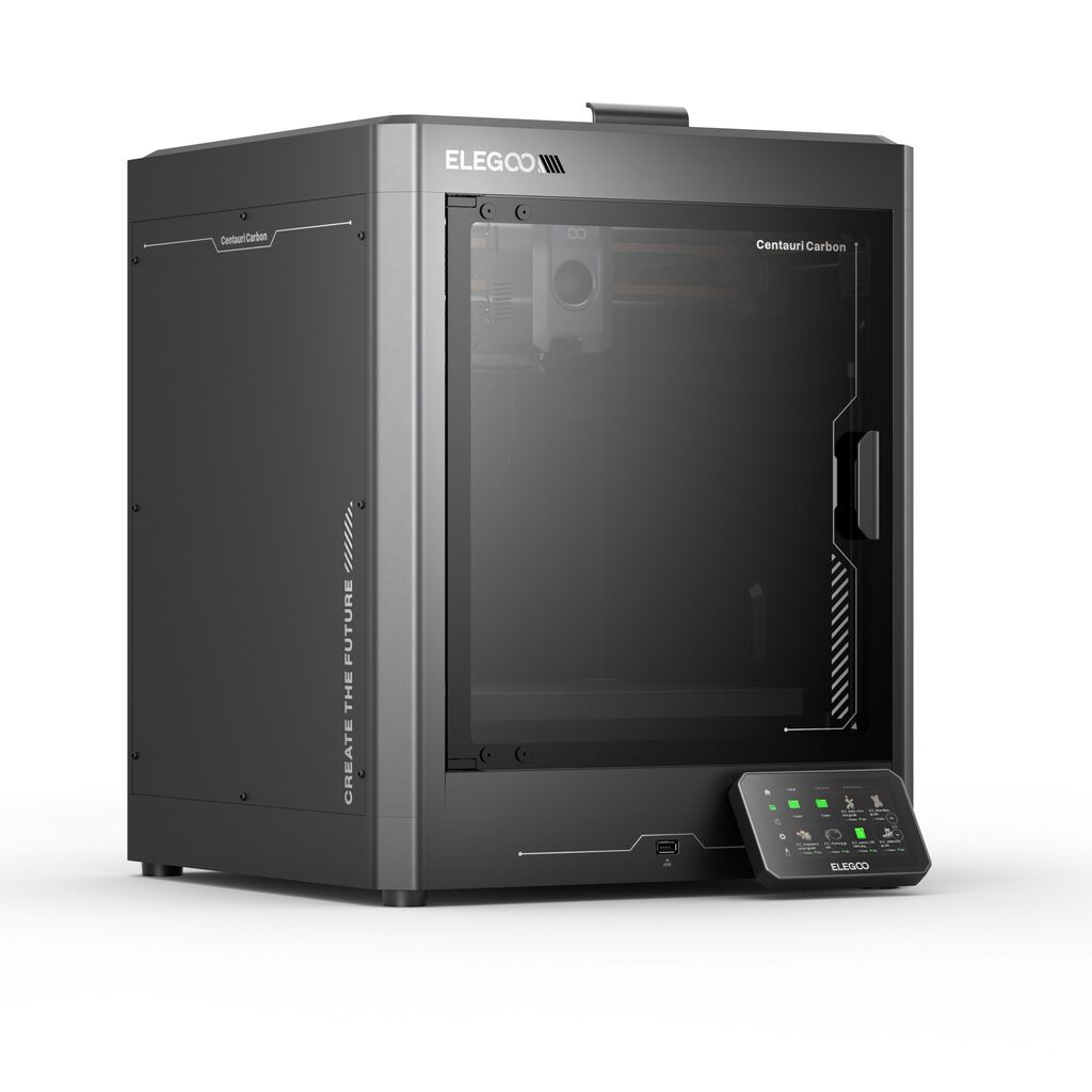 白い背景に Centauri Carbon プリンター。