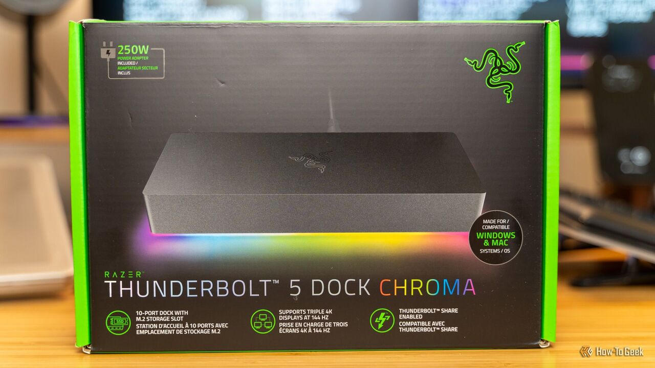 Razer Thunderbolt 5 ドック Chroma ボックス。 