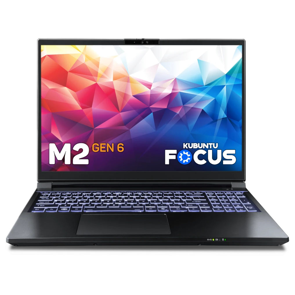 Kubuntu Focus M2 Gen 6 ラップトップ。