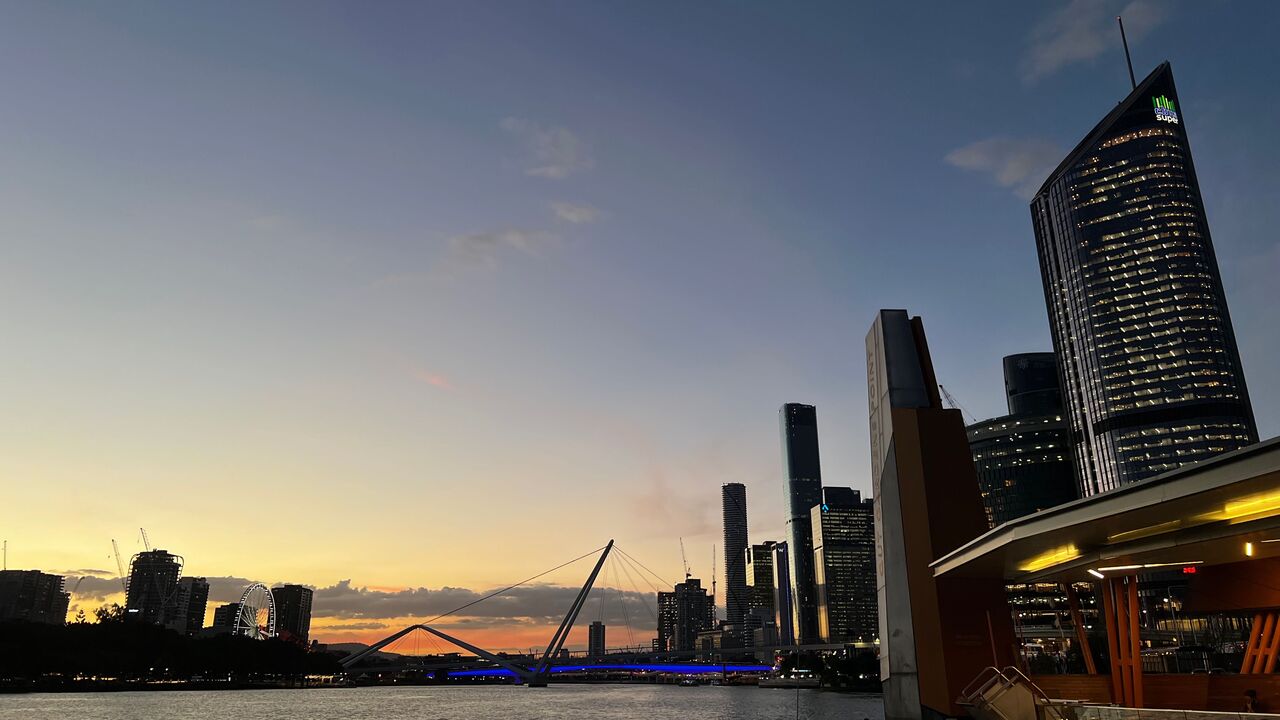 夕暮れ時のオーストラリア、ブリスベン。