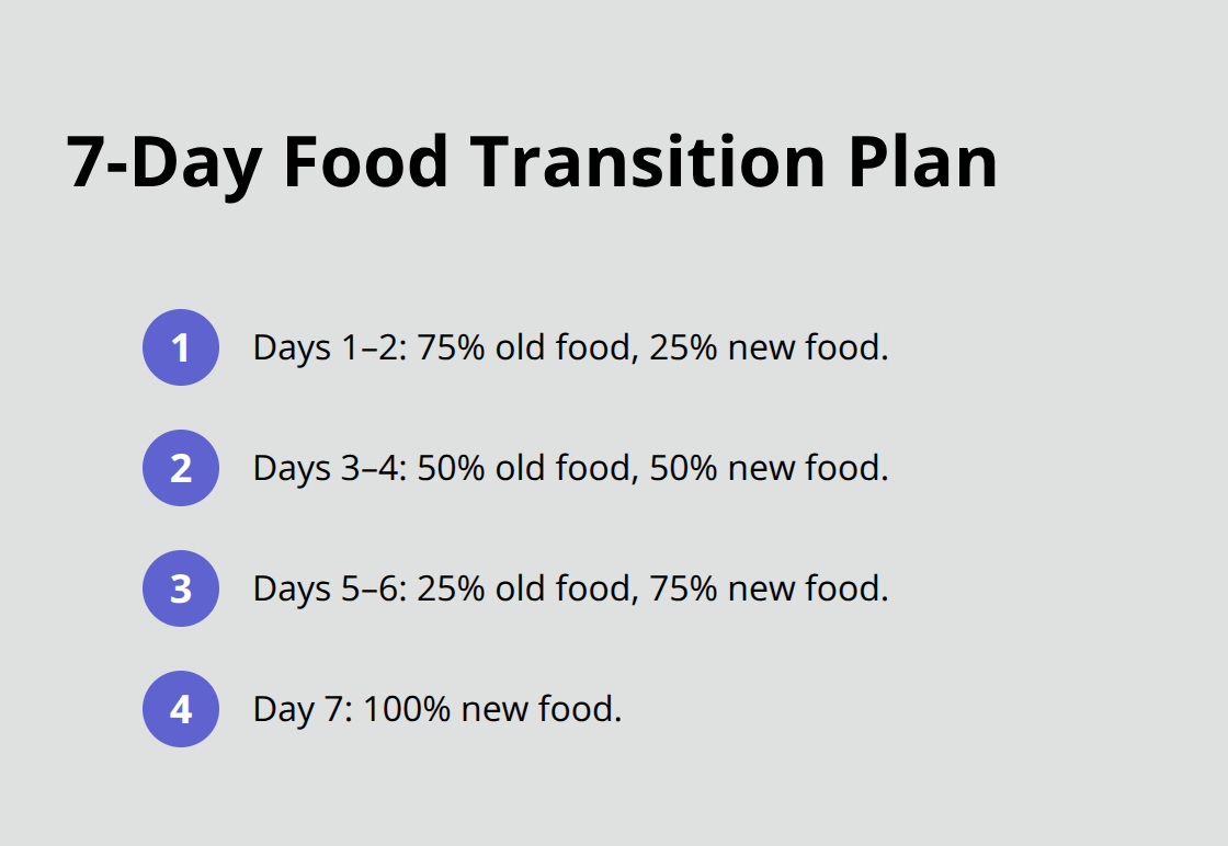 개를 새로운 관절 건강 식품으로 전환하기 위한 단계별 일정 - 관절 건강 개 식품