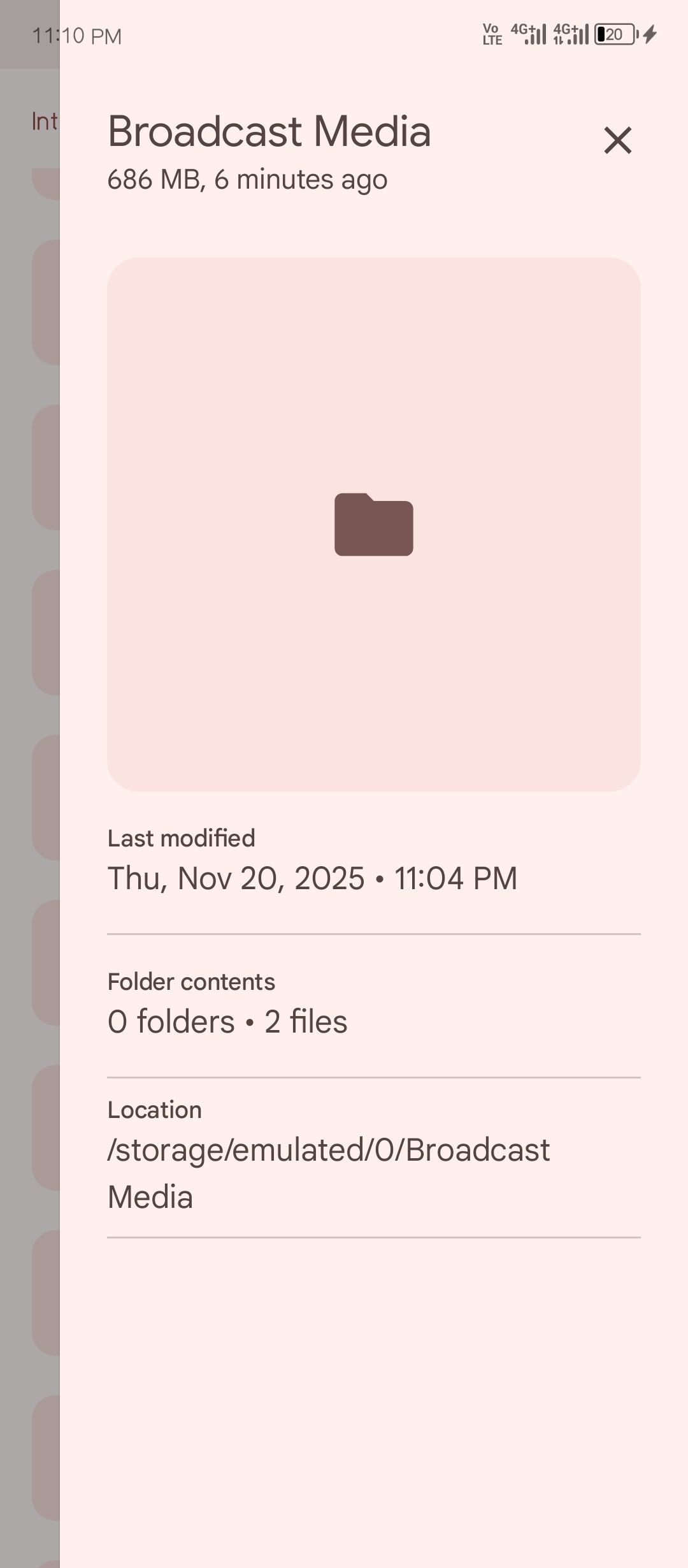 Android ファイルマネージャーにフォルダーパスをロードします。