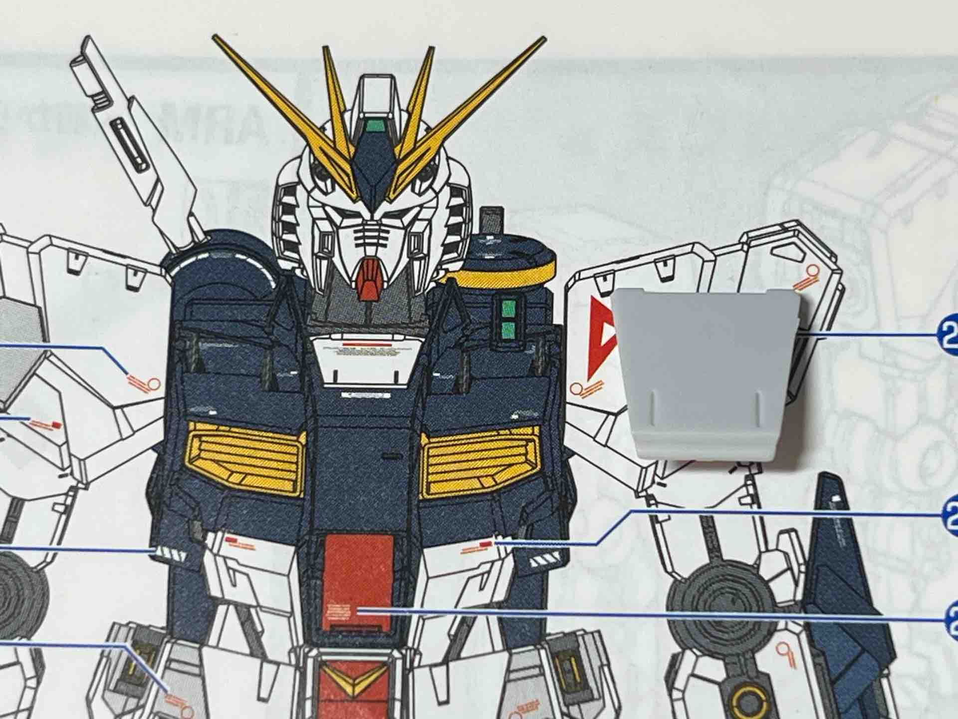 MG νガンダムver.Ka ⑰ 胸元のパーツの塗装 : ryoshiお父さんの
