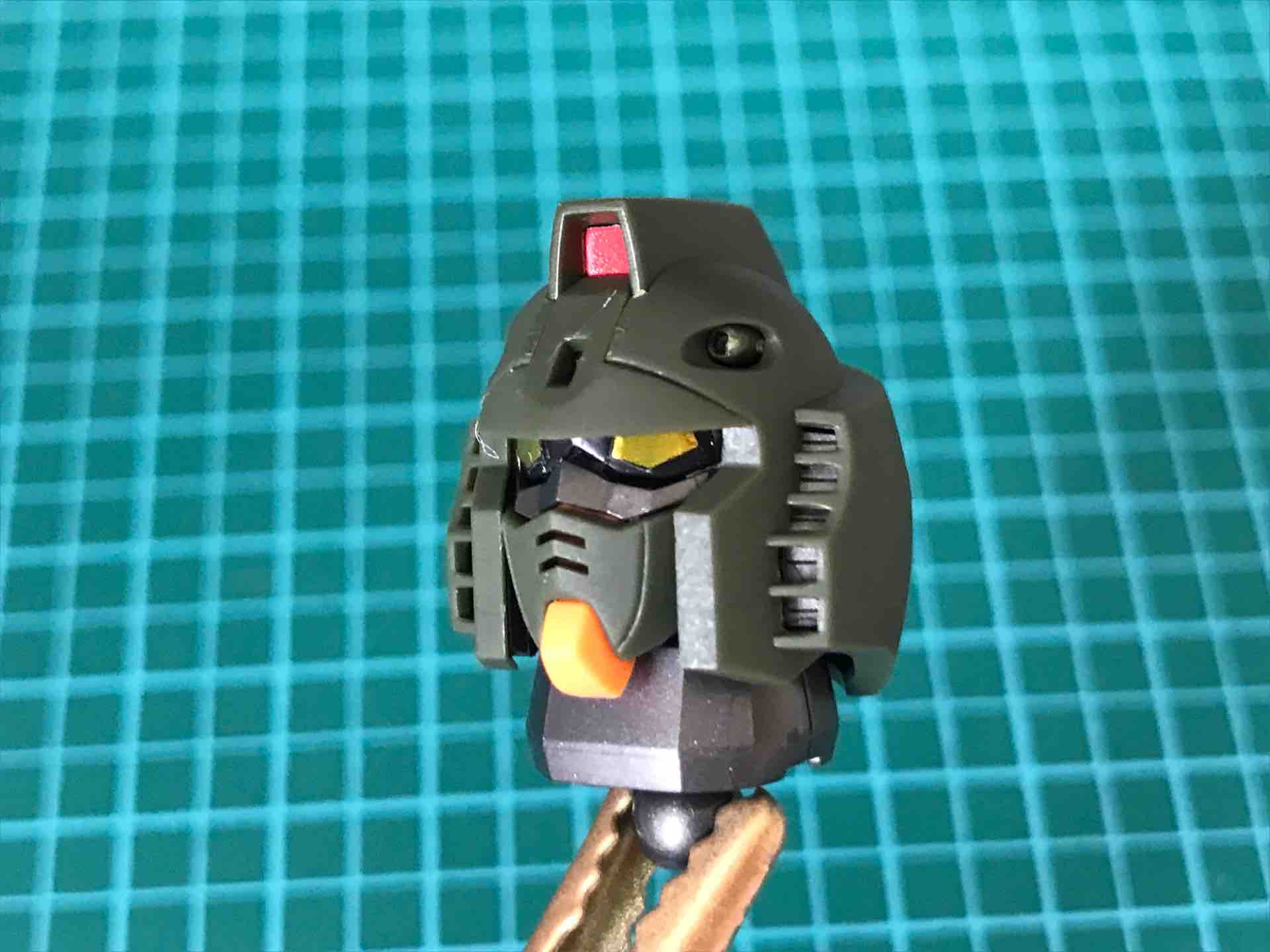 MG フルアーマーガンダム ⑧つや消しトップコート、アンテナの塗装、脚