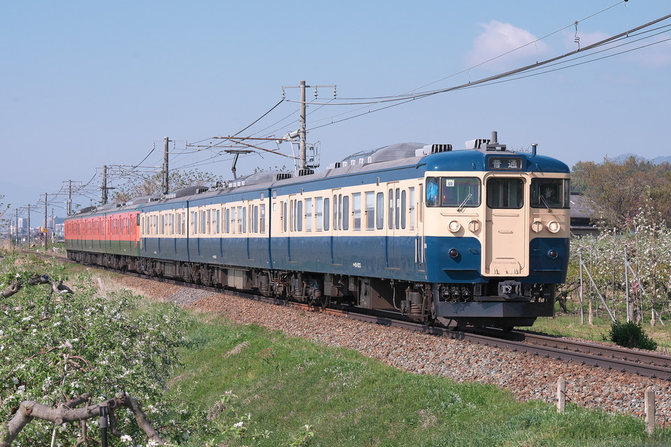 スカ色＋湘南色による115系併結運転 : リョウタンPP