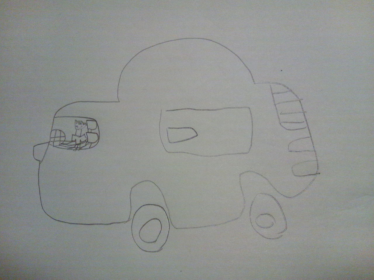 自動車の絵を描いてみよう セレナとおちゃんのブログ