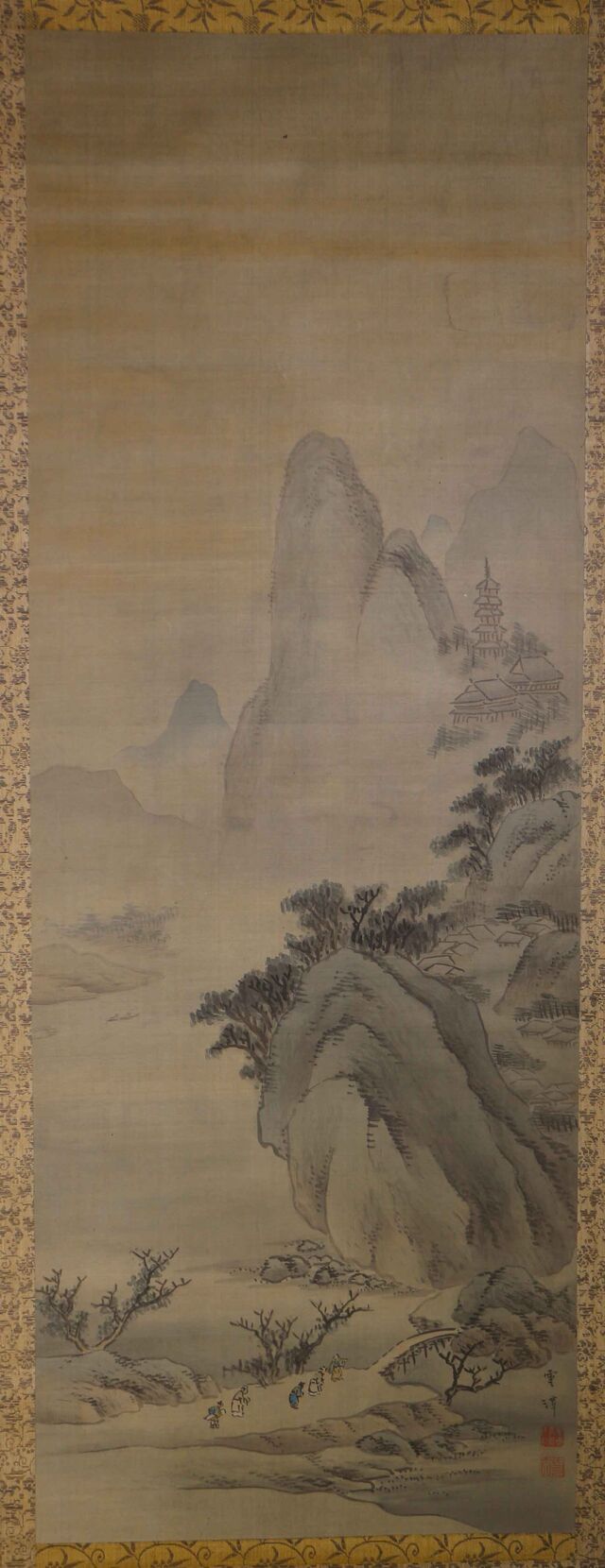 忘れられた江戸人物誌600 鏑木かぶらぎ雲潭うんたん筆水墨山水図双幅2