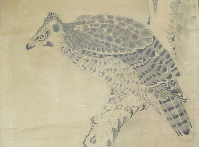 忘れられた江戸人物誌688 田村たむら直翁じきおう筆 鷹図双幅2 : 江戸