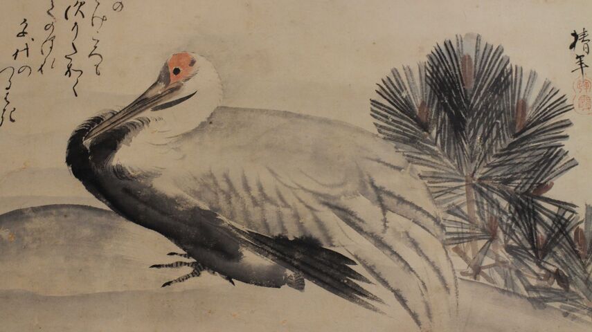 中川司気大（なかがわしきた）　西洋人形の絵タイトル「窓辺」　油彩　　F６号 忘れられた江戸人物誌656 大西おおにし椿年ちんねん1792-1851筆