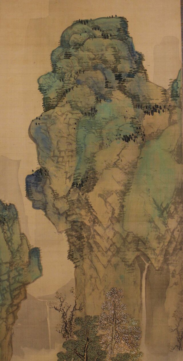 谷文晁 青緑山水図 狩野派 南蘋派 江戸後期 中国画 掛軸23120306 青緑山水図 | 谷文晁 | 収蔵品詳細 | 作品を知る | 東京富士