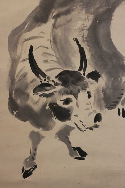 加藤文麗 画讃 水墨瀑布図 絹本掛軸一幅 落款印譜 肉筆画 模写 NO62