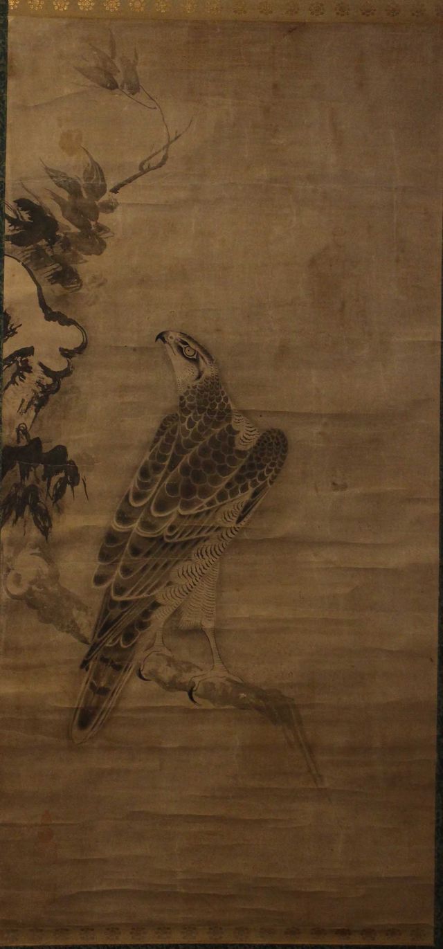 今 話題 の 人気 商品 模写】吉】2125 曽我二直庵 古 江戸時代初期 曽我直庵の子 鷹図 書