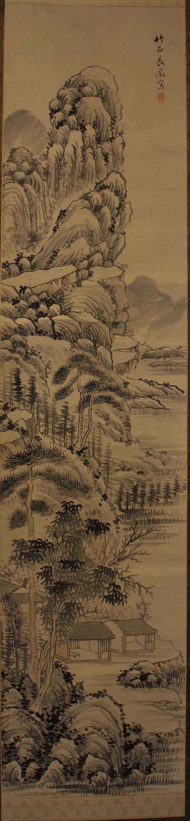 長町竹石 水墨山水 （長町 竹石 Nagamachi Chikuseki | 古美術