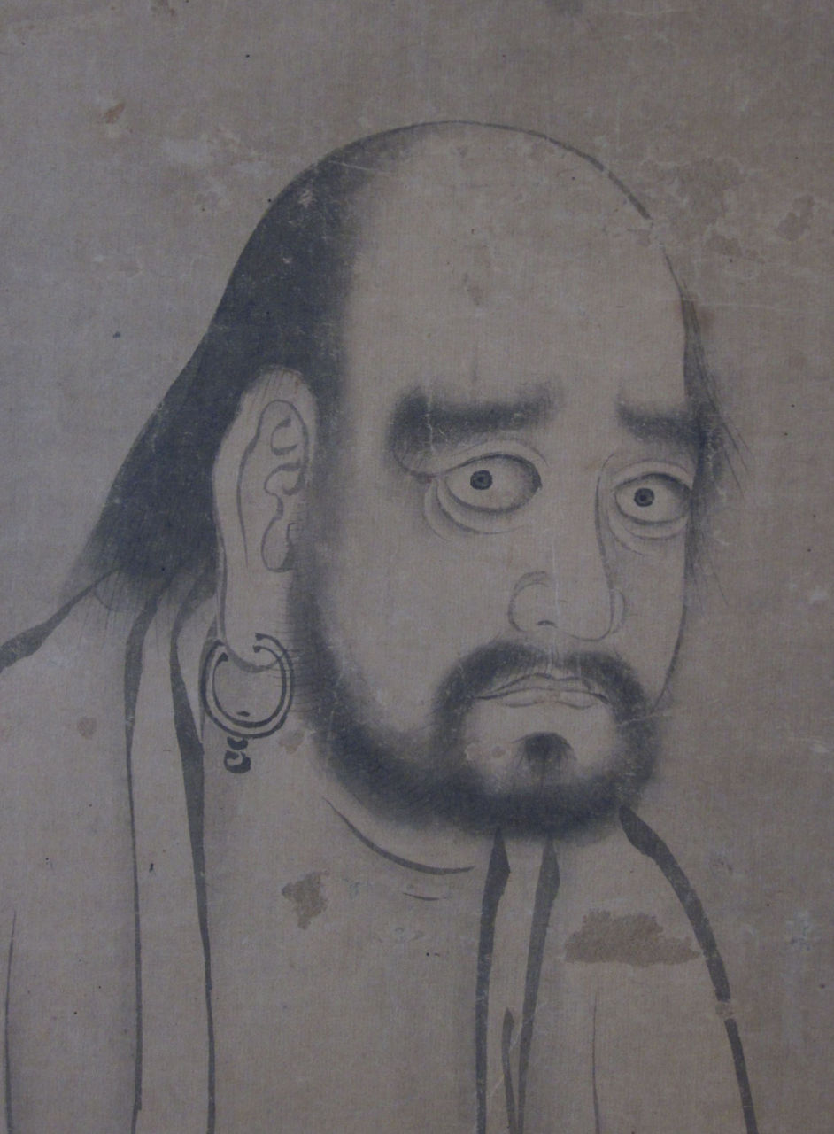 柘植彫 根付 「達磨 図」 江戸時代 柘植彫能面根付(大癋見) 江戸時代 | 松風刀装店 antiques matsukaze