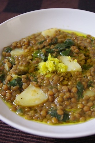 2010.01.11 lentil & spinach soup