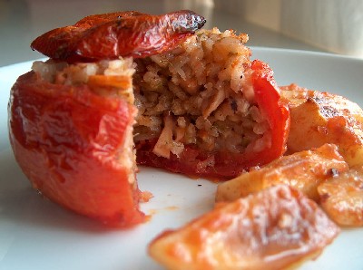 octopus pilaf-stuffed tomato2