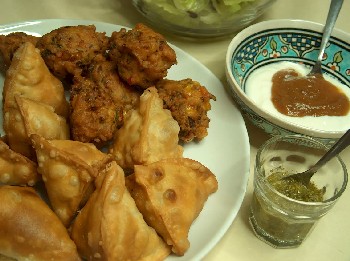 samosa & corn puffs