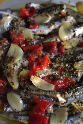 2009.06.17 baked fresh anchovies