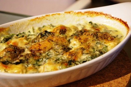 2011.08.12 mussel & spinach gratin