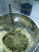 adding pistachios