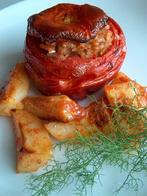 octopus pilaf-stuffed tomato1