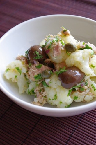 2010.07.22 cauliflower, tuna & olive salad