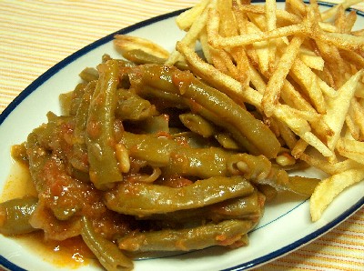 green beans & fresh tomato stew