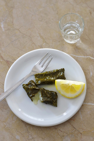 2025.05.18 cheese saganaki wrapped in vine leaf
