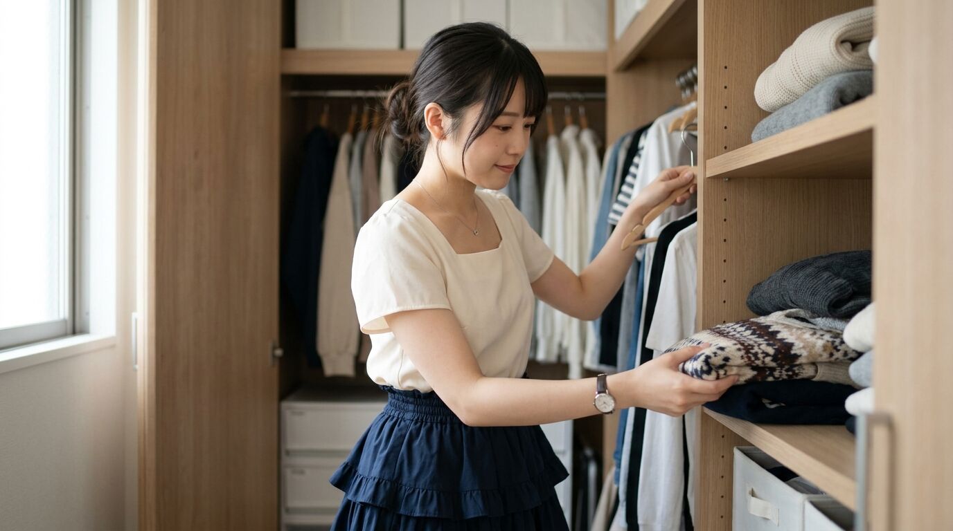 【画像】パンツはクローゼットに“吊るす”のが正解なんだよな‥‥かなりスペース節約できるで