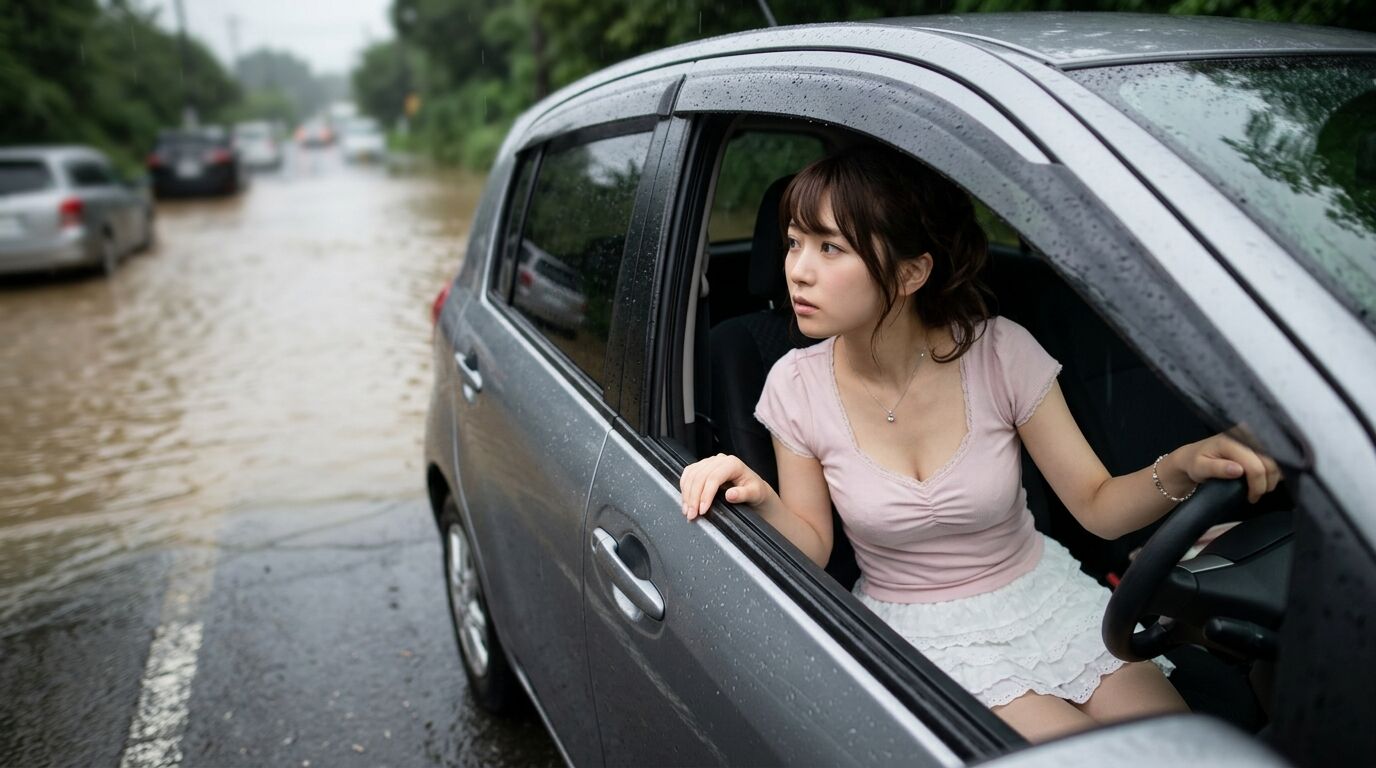 【そらそうよ】突然の大雨への対応は　JAF「水深に関係なく冠水路には進入しないこと」　