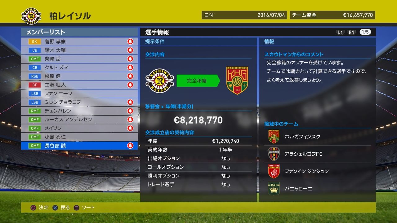 ウイイレ16 マスターリーグダイアリー 2年目 柏レイソル編 04 ウイイレ遊戯譚 ウイイレ16 マスターリーグダイアリー 2年目 柏レイソル編 04 ウイイレ遊戯譚