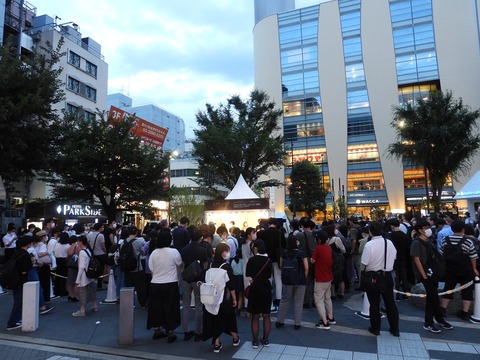 配布直前（園外）