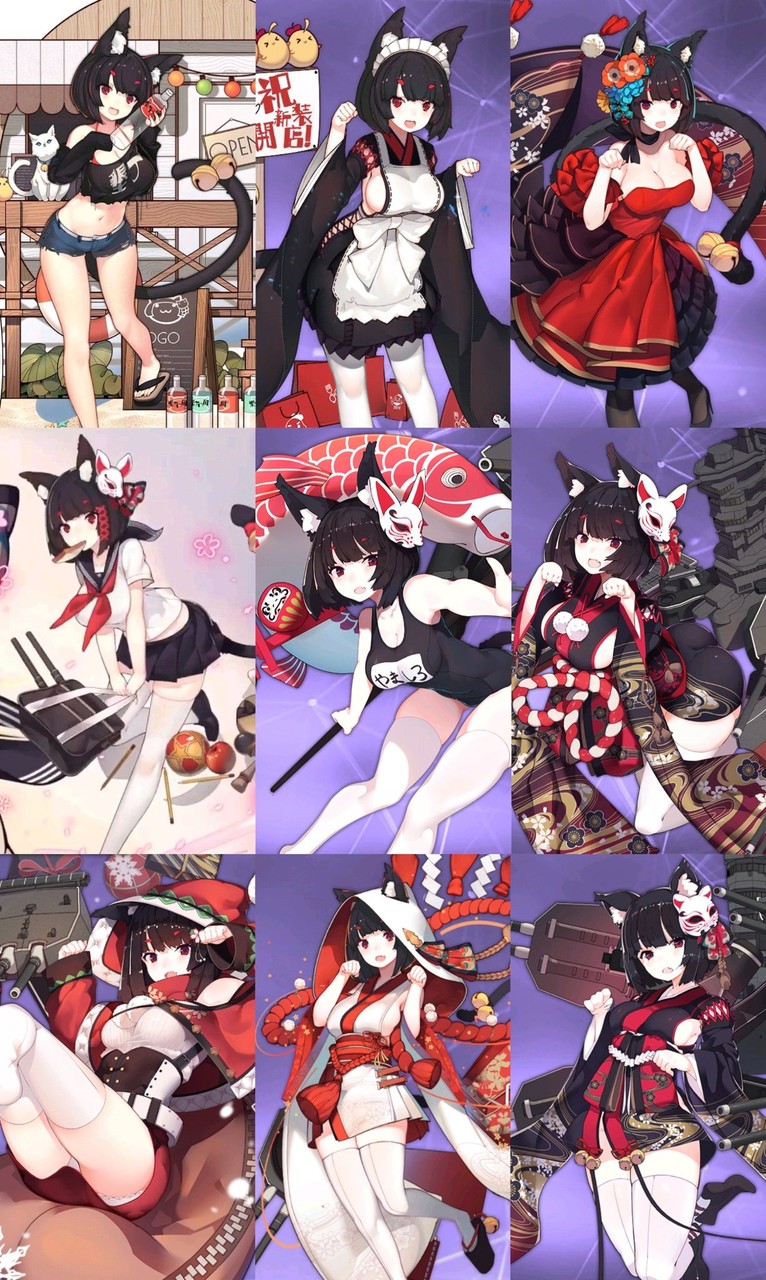 アズールレーン 山城の制服着せ替えハート目エッチで可愛えええええええ アズールレーン速報