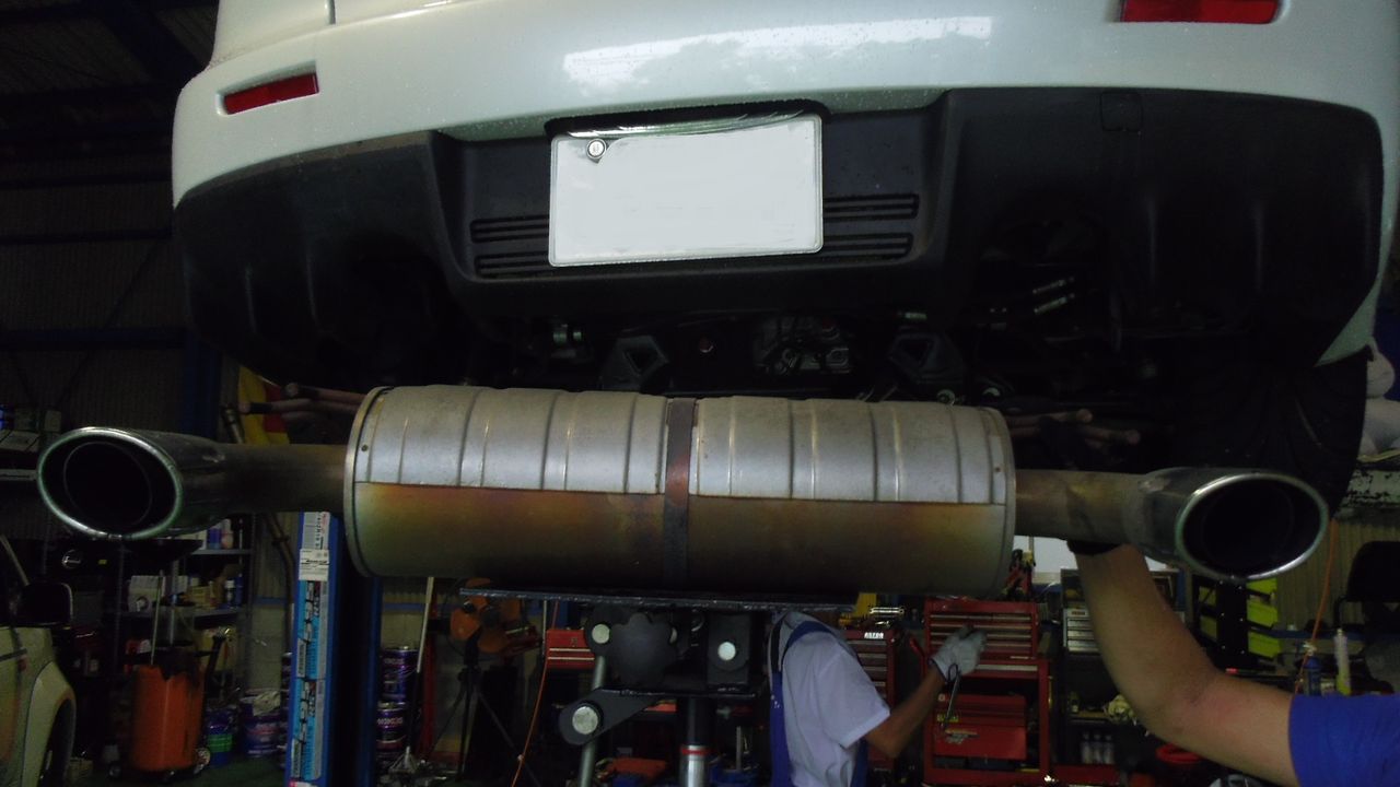 CZ4A ランエボ10 東名パワード チタニウムマフラー交換 : SHAFTの