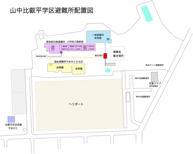 避難所配置図