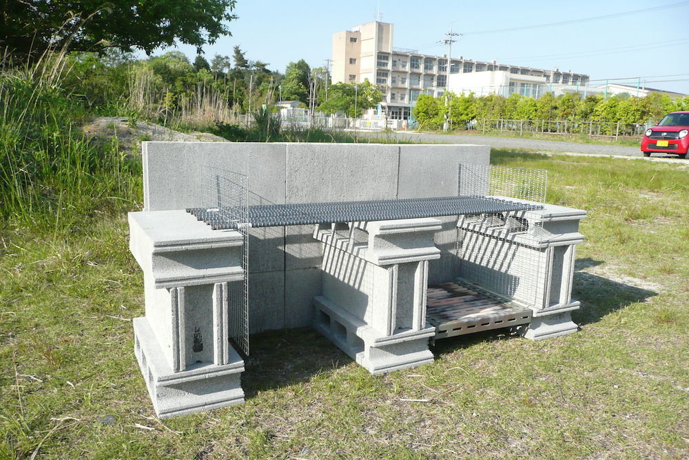 かまど作り 山中比叡平の防災