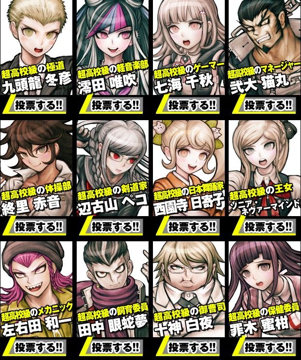 カオスな情報置場 Psv ダンガンロンパ1 2 リロード ファミ通dxパック イラスト決定投票が開始
