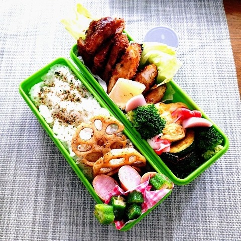 6/2 旦那様作のヒレカツ＆チキンカツお弁当 : R’食いしん坊倶楽部