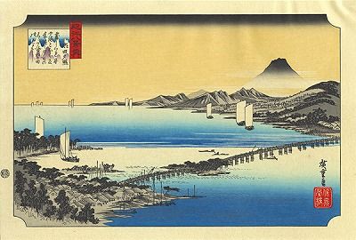 近江八景と琵琶湖風景　版画 遊覧御案内 近江八景琵琶湖（鳥瞰図・滋賀県） / 古本、中古本