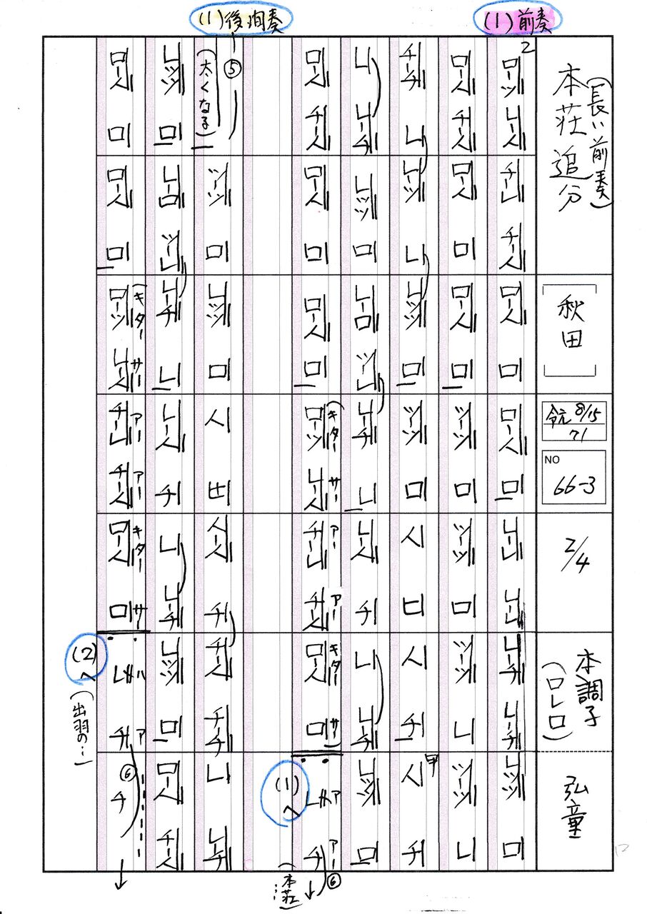 大正14年発行】正調 追分節 尺八楽譜 歴史的資料