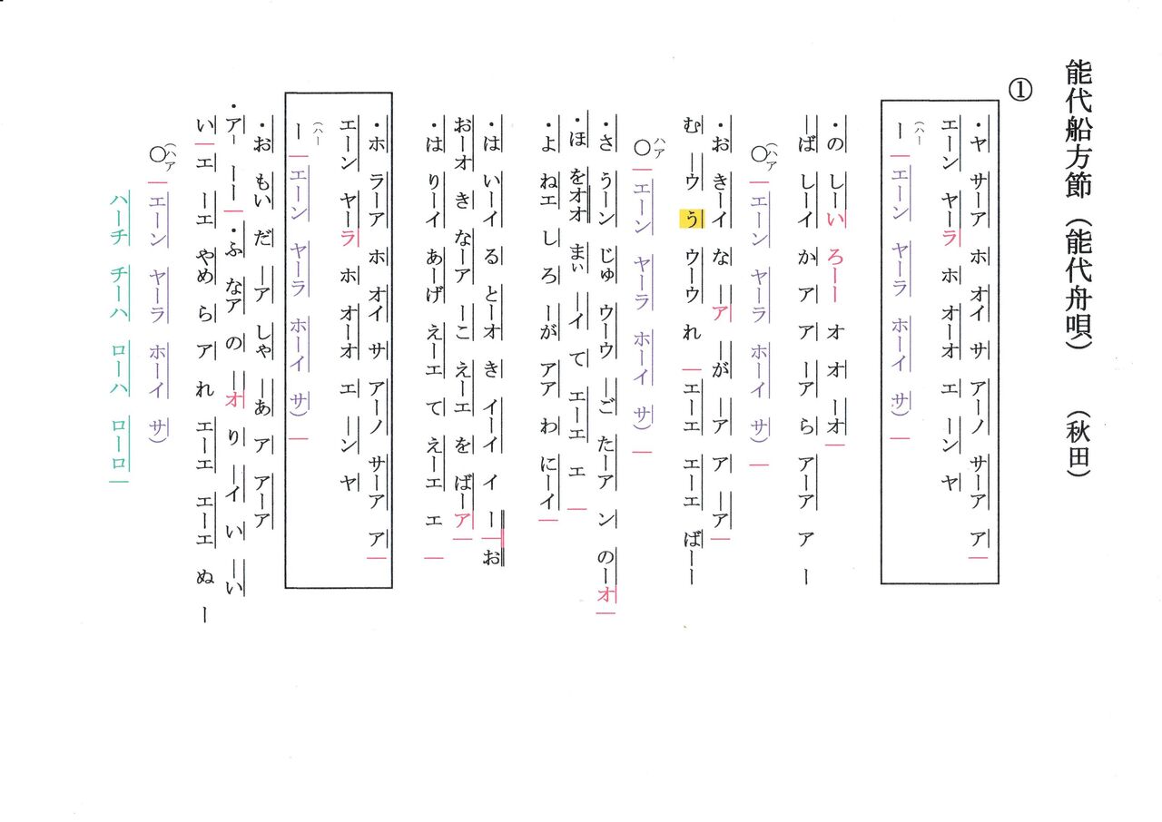 能代船方節 歌詞譜 秋田県 Fueブログ 能代船方節 歌詞譜 秋田県 Fueブログ