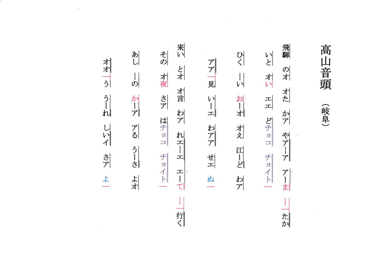 高山音頭 歌詞譜 勇気を出して2 6尺で唄ってみたぞ Fueブログ 高山音頭 歌詞譜 勇気を出して2 6尺で唄ってみたぞ Fueブログ