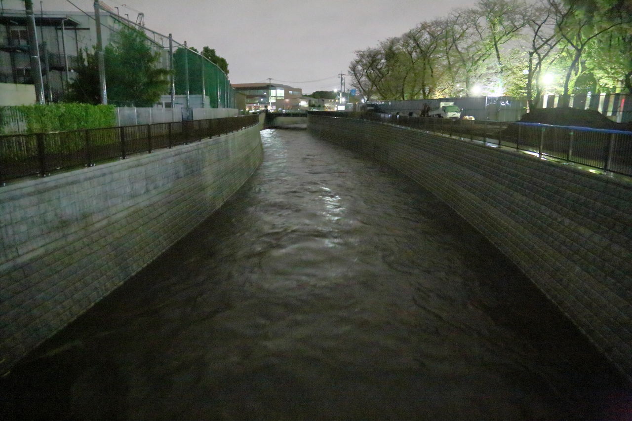 台風19号による石神井川の増水状況 22時現在 元石神井小学生新聞編集長のblog 台風19号による石神井川の増水状況 22時現在 元石神井小学生新聞編集長のblog