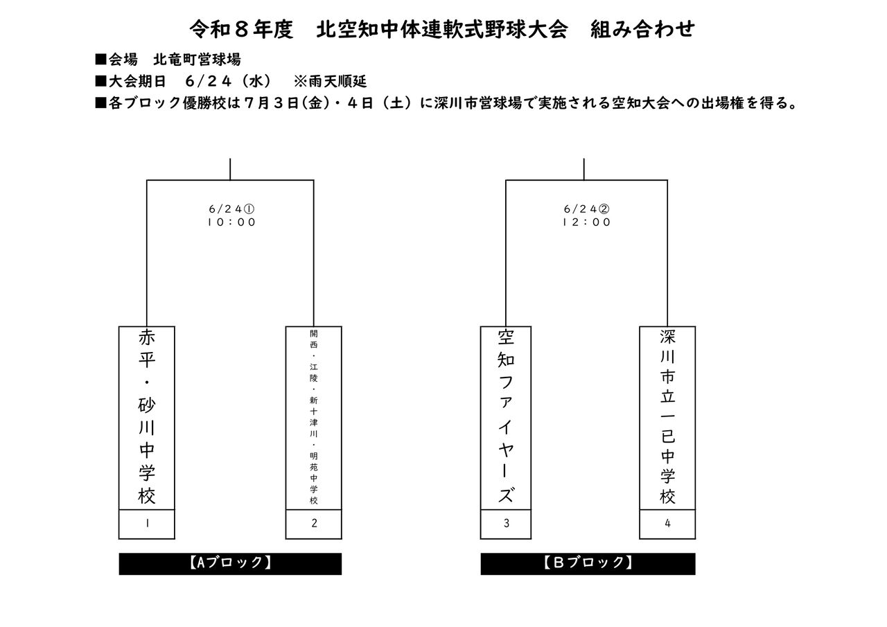 南 空知 中体連 野球