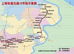 上海地下鉄10号線路線図