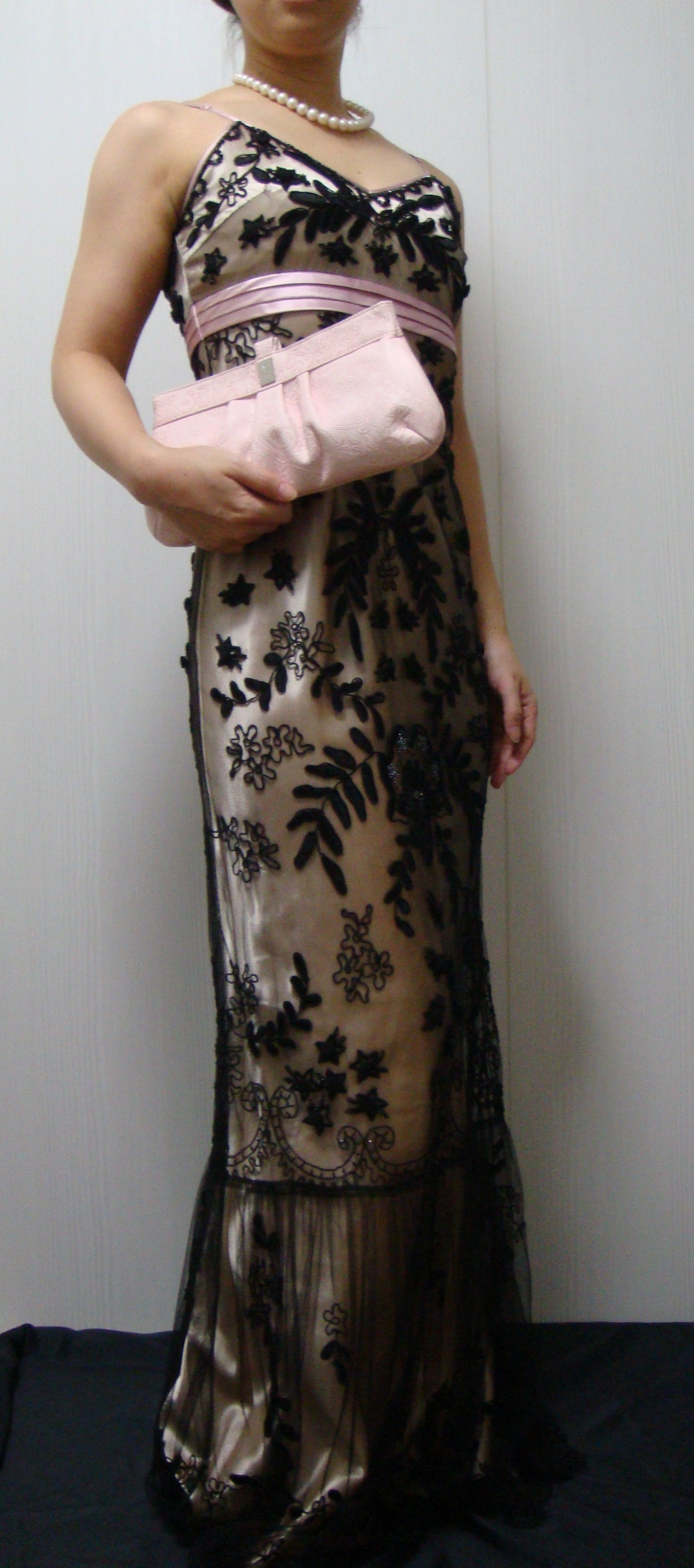 suewong パーティードレスとストールのセット 100%シルク 極美品