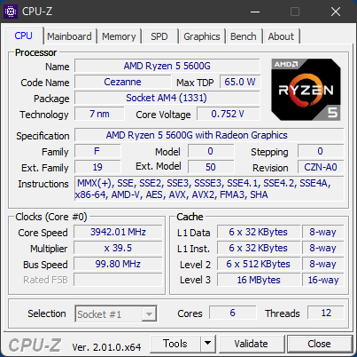 AMD Ryzen 5 5600G
