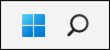 スタートボタンと検索ボタン